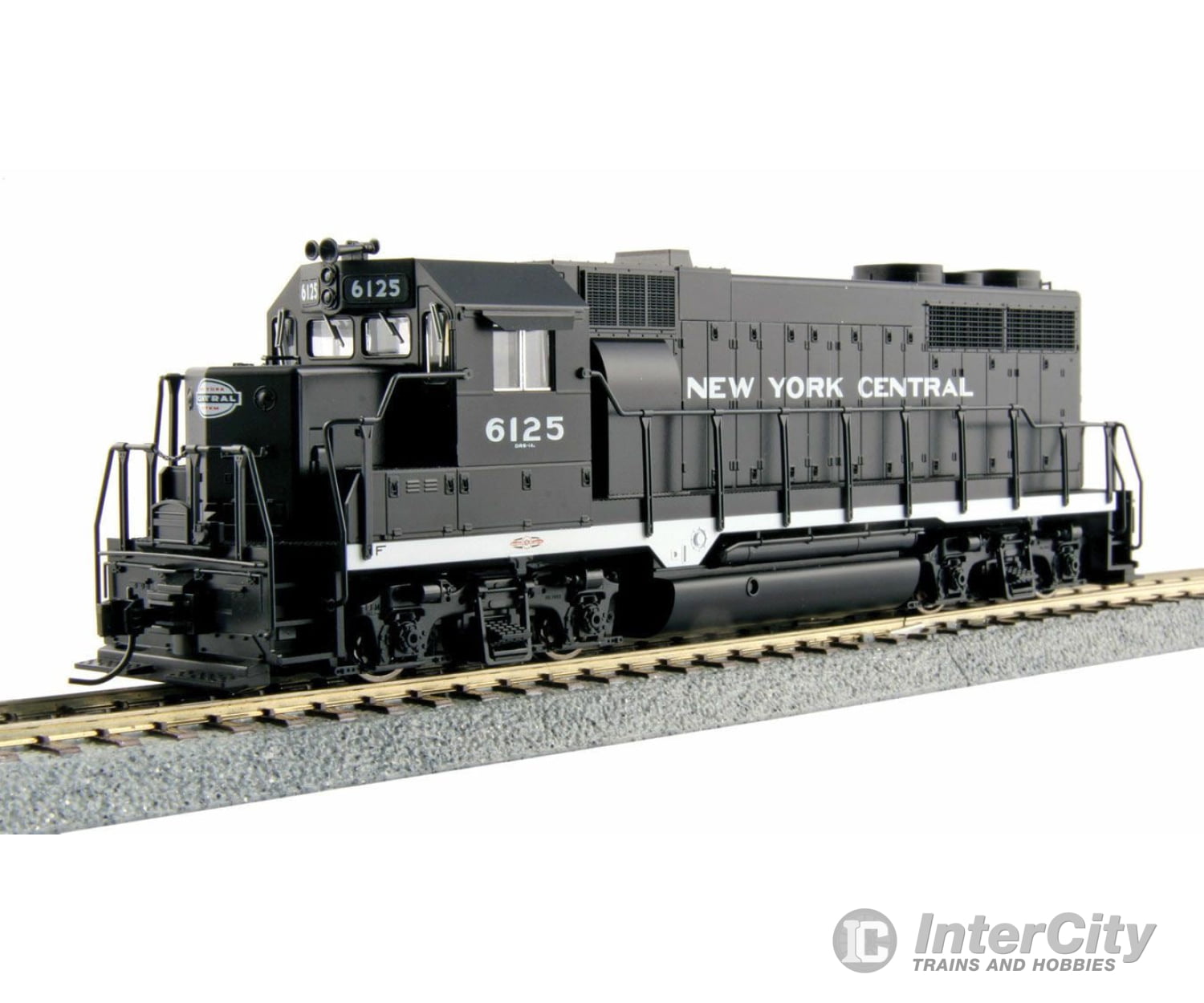 Kato 3730232 EMD GP35 Phase Ia with Installed Details - Standard DC -- New York Central 6125 (black, Cigar Band Logo) - Default Title (IC-381-3730232)