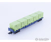 Kato 8002 N KOKI Flatcar with 5 Containers #2 10015 Freight Cars