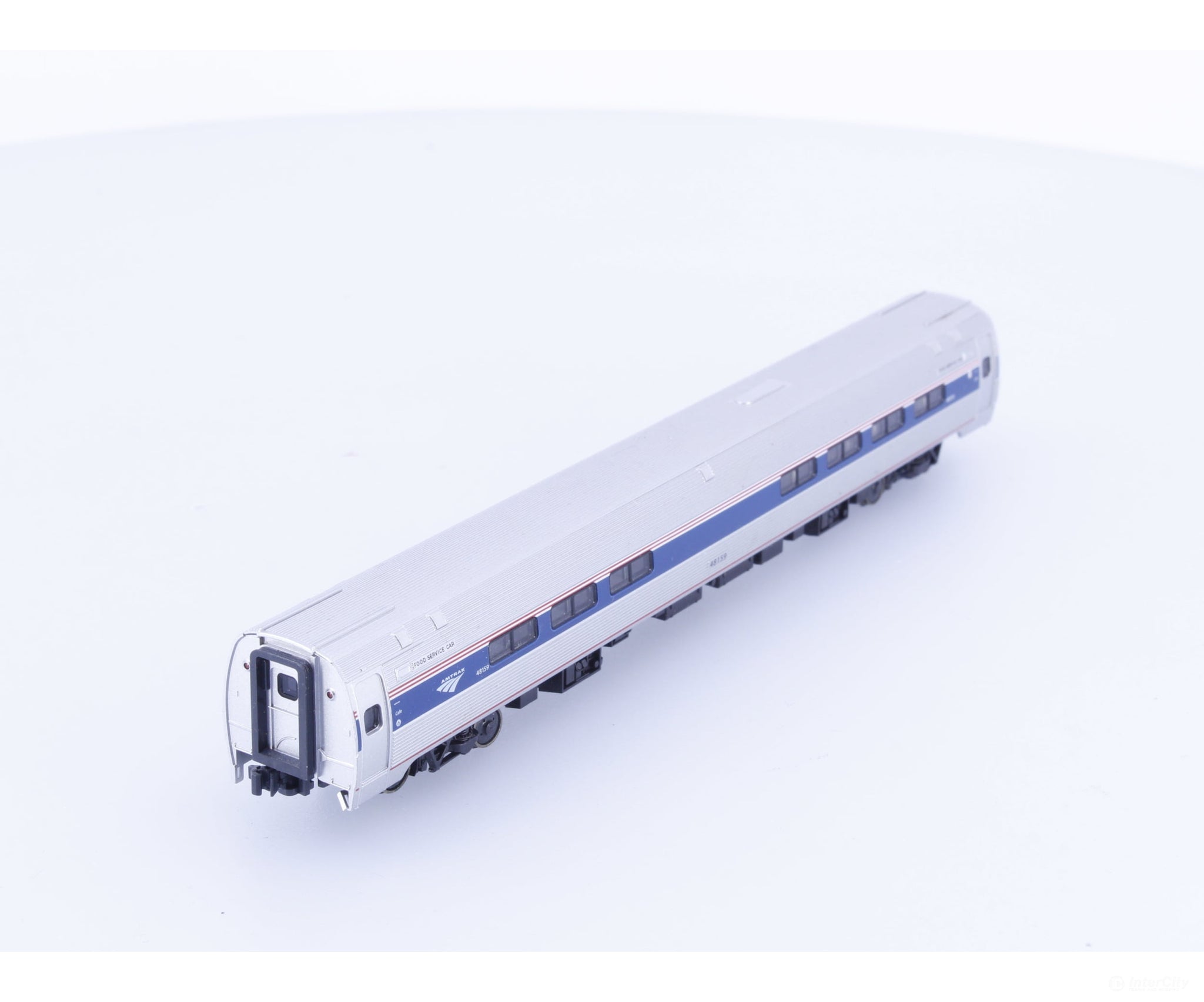 Kato AMDC1 N Amfleet Dining Car Amtrak (AMTK) 48159 Passenger Cars