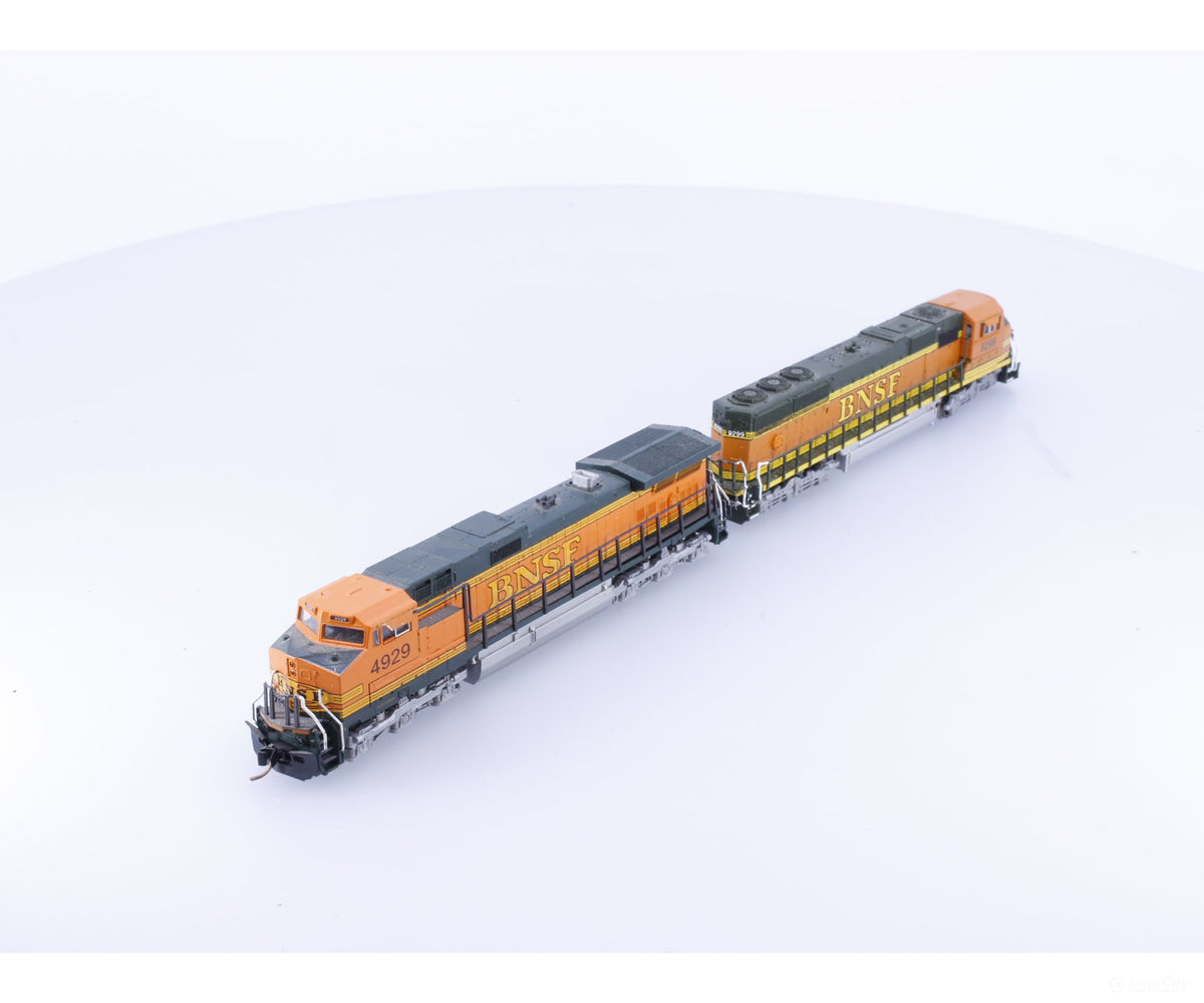 Kato/Atlas 4929/9299 N Kato Dash 9-44CW / Atlas SD70MAC Diesel Locomotives Combo Set Burlington Northern Santa Fe