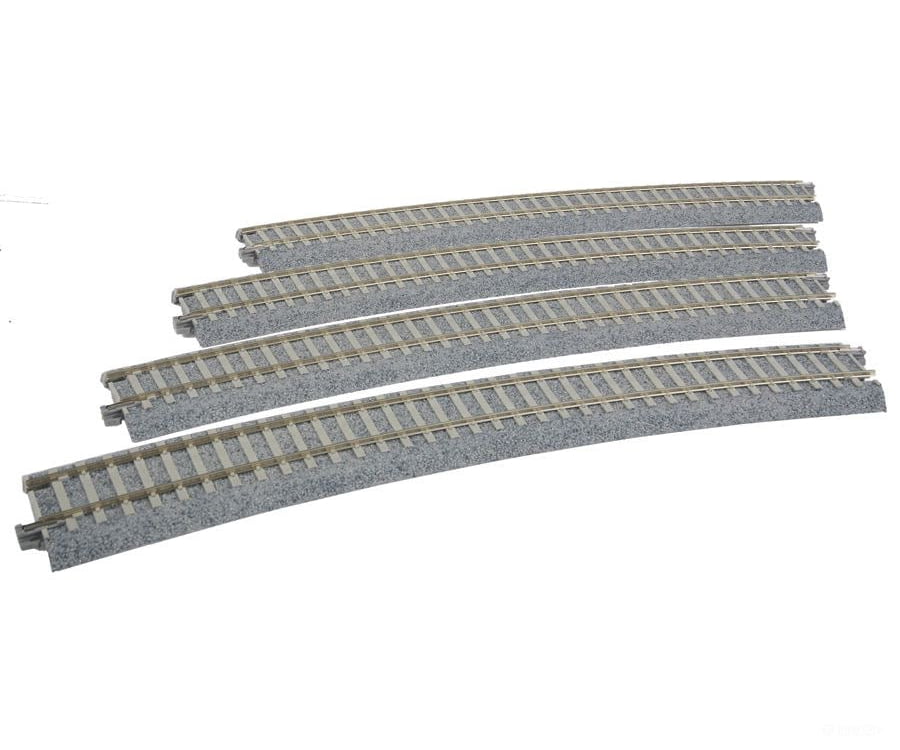 Kato 2241 Superelevated Curve Track w/Concrete Ties - Unitrack -- 28-3/4" 730mm Radius, 22.5 Degree Sections pkg(4) - Default Title (IC-381-2241)