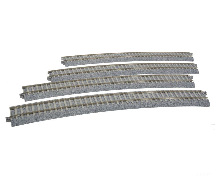 Kato HO 2251 Superelevated Curve Track w/Concrete Ties - Unitrack -- 31-1/8" 790mm Radius, 22.5 Degree Sections pkg(4) - Default Title (CH-381-2251)