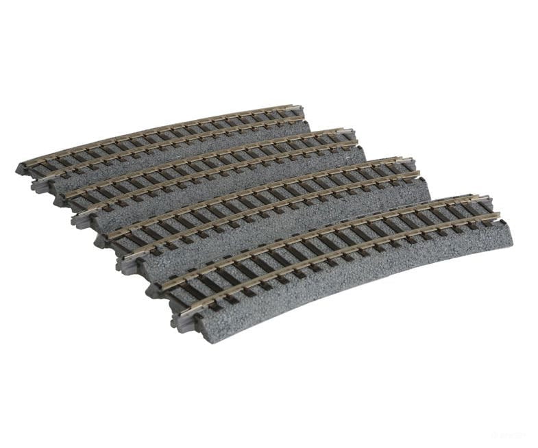 Kato HO 2280 Curved Roadbed Track Section - Unitrack -- 22.5-Degree Section, 14-1/2" 370mm Radius pkg(4) - Default Title (CH-381-2280)