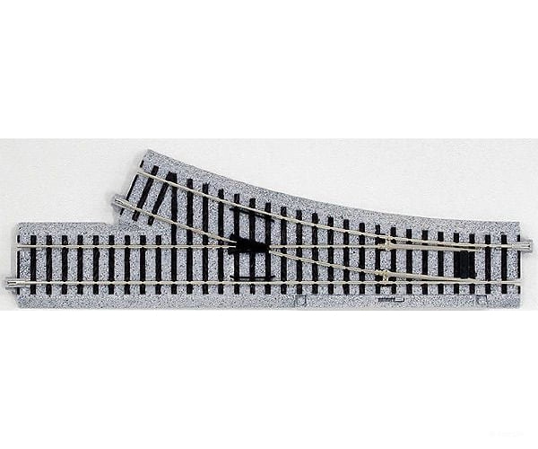 Kato 2841 Manual Turnout - Unitrack -- Right Hand 9-3/4" 246mm Long, 19-1/4" 490mm Radius - Default Title (IC-381-2841)