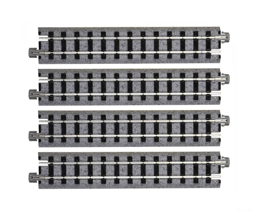Kato Hon30 52120 Straight Roadbed Track Section - Unitrack 4-7/8’’ 124Mm Sections Pkg(4) & Turnouts