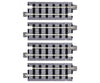 Kato Hon30 52140 Straight Roadbed Track Section - Unitrack 2-7/16’’ 62Mm Sections Pkg(4) & Turnouts