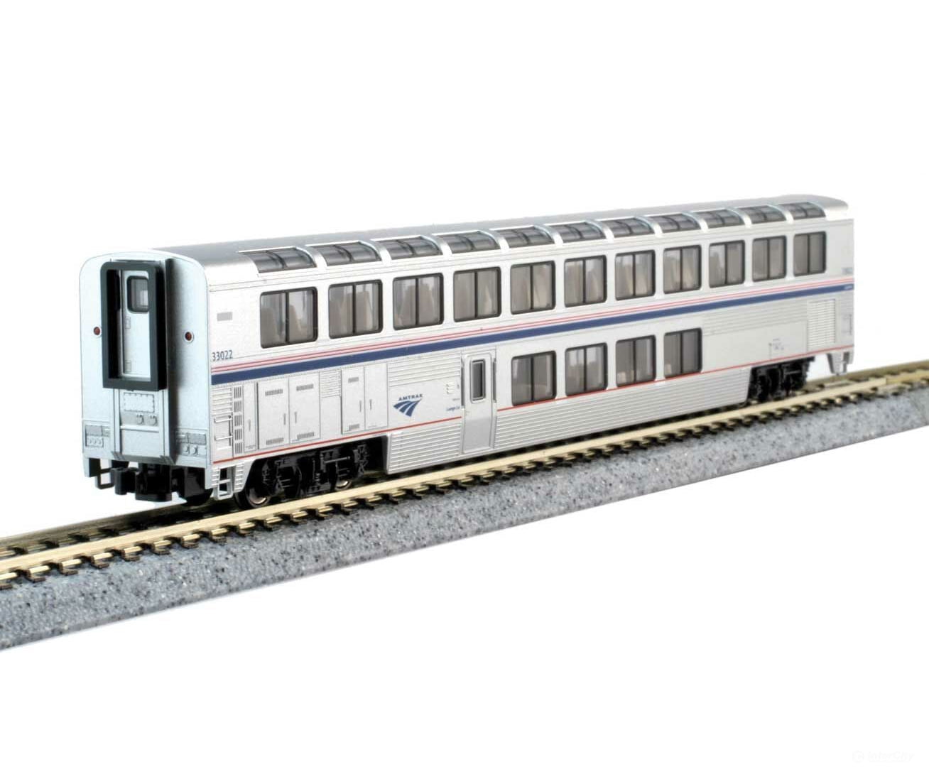Kato N 101789 Viewliner Baggage & 5 Superliner Car Bookcase Set -- Amtrak (Phase VI; silver, blue, red) - Default Title (CH-381-101789)