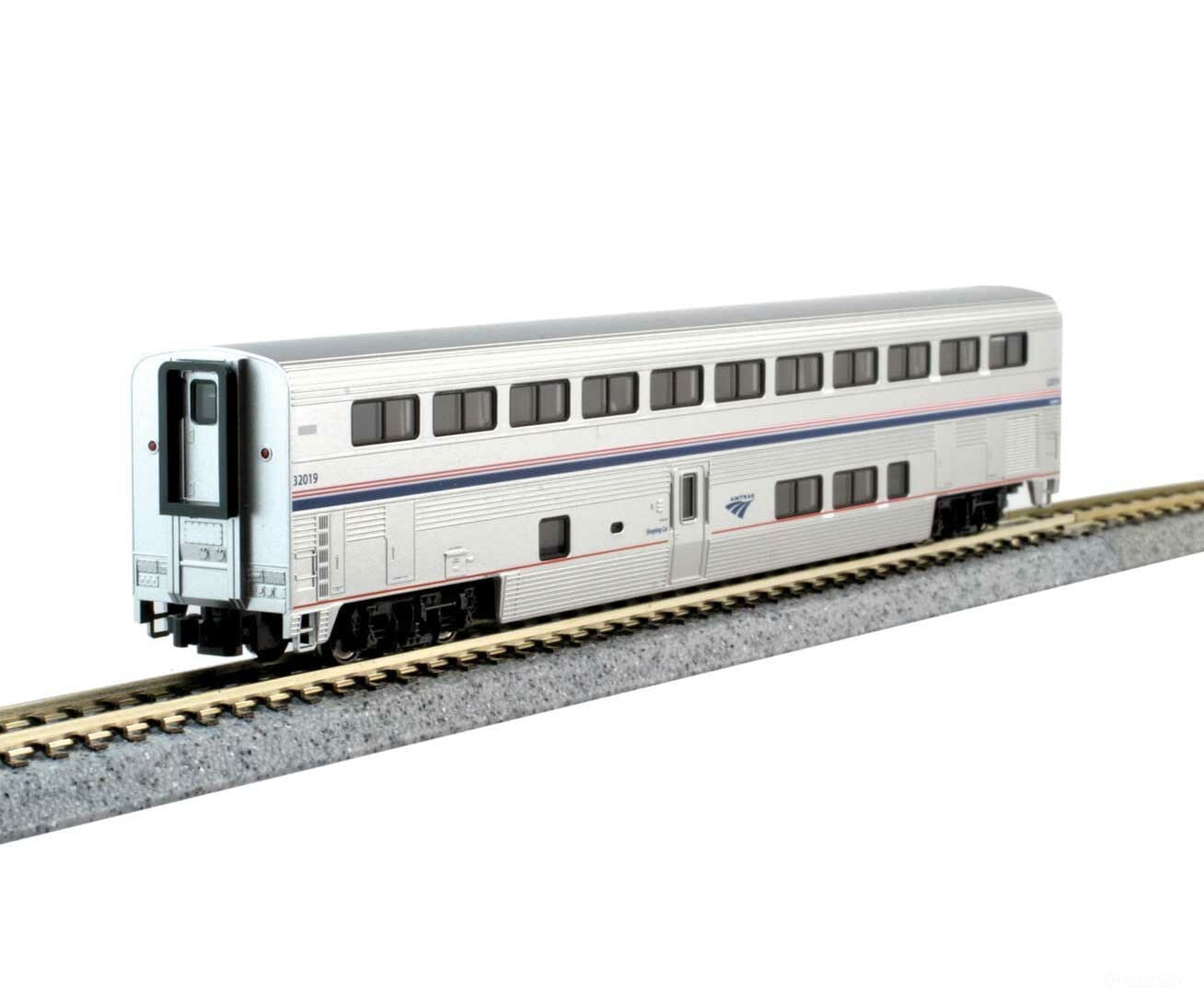 Kato N 101789 Viewliner Baggage & 5 Superliner Car Bookcase Set -- Amtrak (Phase VI; silver, blue, red) - Default Title (CH-381-101789)