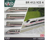 Kato N 102074 DB ICE 4 BR412 High Speed Train 4-Pc Base Set - DC Analog - Starter & Train Sets