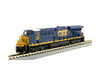 Kato N 1060021 GE ES44AC GEVO Mixed Freight Starter Set - Standard DC - CSX (Boxcar Logo) 6 Cars; Unitrack M1 Basic