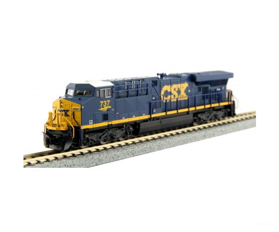 Kato N 1060021 GE ES44AC GEVO Mixed Freight Starter Set - Standard DC - CSX (Boxcar Logo) 6 Cars; Unitrack M1 Basic