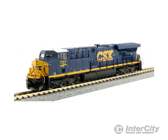 Kato N 1060021 GE ES44AC GEVO Mixed Freight Starter Set - Standard DC - CSX (Boxcar Logo) 6 Cars; Unitrack M1 Basic