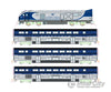 Kato N 1060048 Amtrak Pacific Surfliner Starter Set - Standard DC - Amtrak SC-44 3 Cars Unitrack Oval Power Pack SX