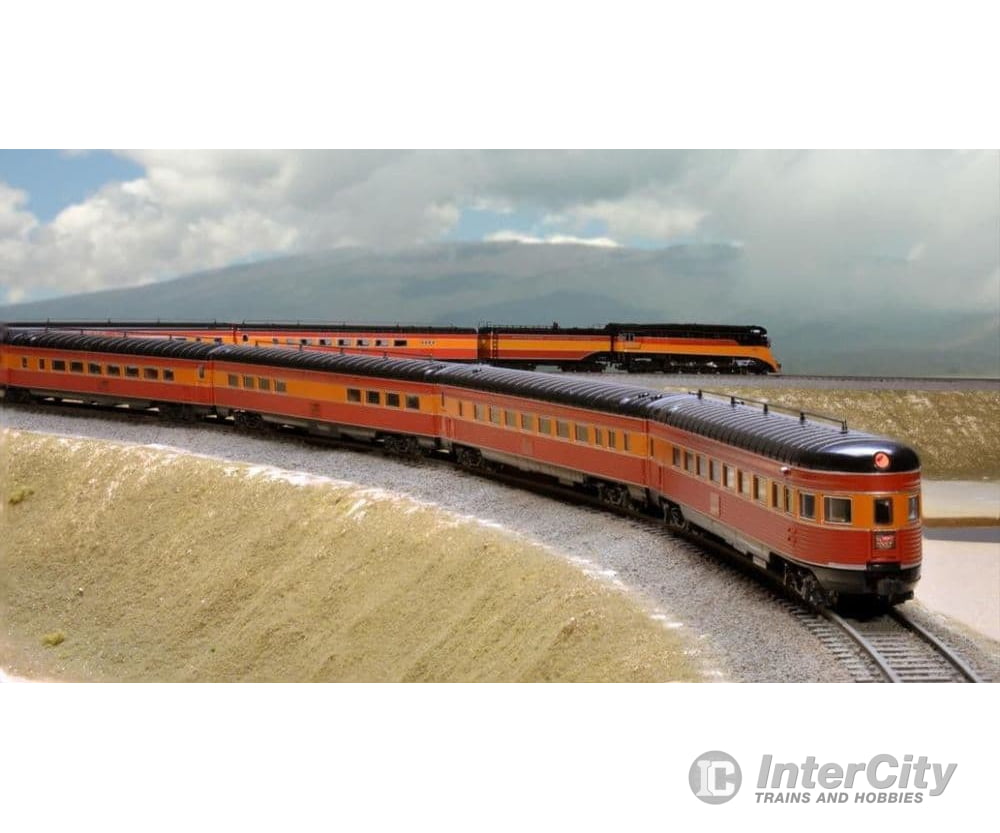 Kato N 106063 Morning Daylight Streamlined 10-Car Set - Southern Pacific (1940 As-Delivered red orange black Lines