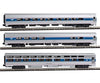 Kato 1066286 Intercity Express 3-Car Set - Ready to Run -- Amtrak (Phase IVb; silver, blue, red Pinstripes; 2000s Logo) - Default Title (IC-381-1066286)