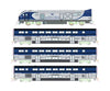 Kato N 1069001 Pacific Surfliner Base Train-Only Set - Standard DC - Amtrak SC-44 Charger 2 Coaches Cab Car (blue
