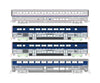 Kato N 1069002 Pacific Surfliner 4-Car Add-on Set - (2 Surfliner 2 Superliner Coaches; 3: blue silver; 1: Phase IV)