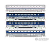 Kato N 10690021 Pacific Surfliner Add-On Set - Interior Lights - Amtrak 2 Surfliner & 2 Superliner Coaches (3 in blue