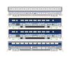 Kato N 10690021 Pacific Surfliner Add-On Set - Interior Lights - Amtrak 2 Surfliner & 2 Superliner Coaches (3 in blue