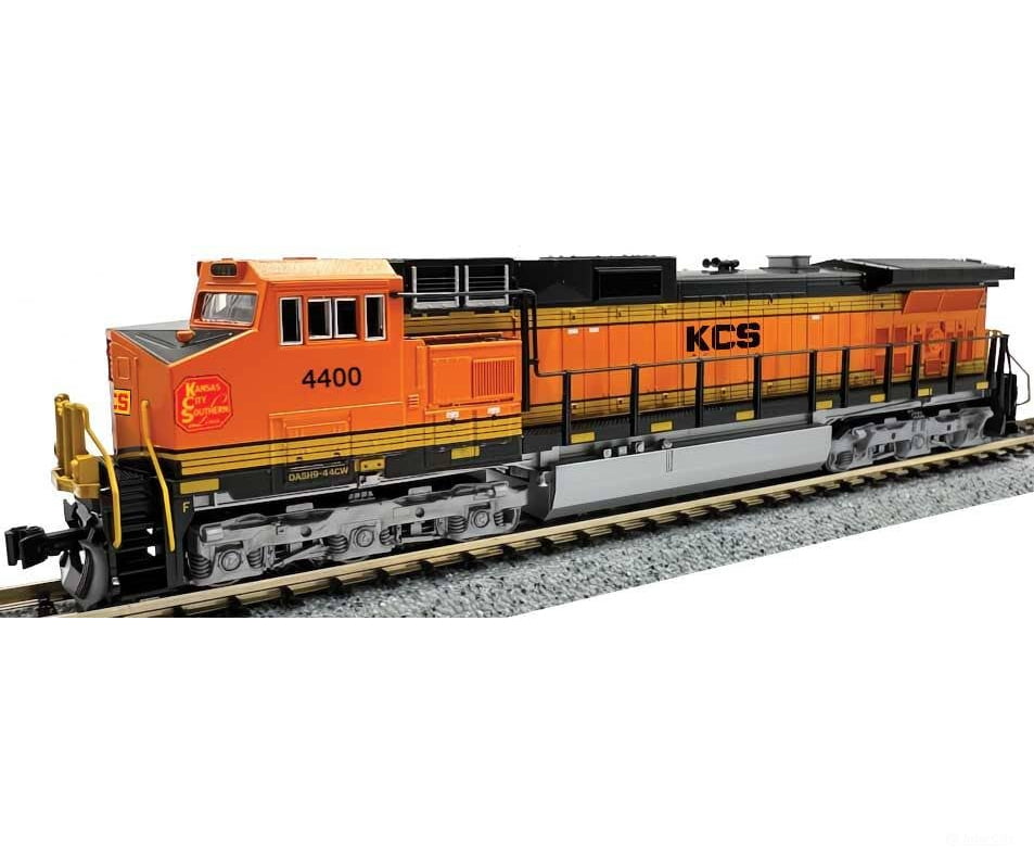 Kato N 1763520 GE C44-9W - Standard DC - Kansas City Southern #4401 (Ex-BNSF Patch orange black yellow KCS Logo)