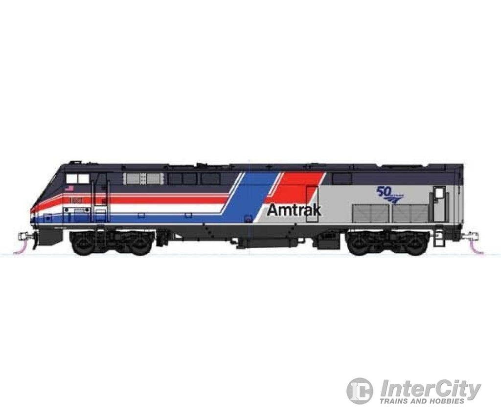 Kato N 1766038 GE P42 Genesis - Standard DC -- Amtrak #160 (Phase III, Hockey Stick, silver, red, white, blue, 50th Anniver - Default Title (CH-381-1766038)