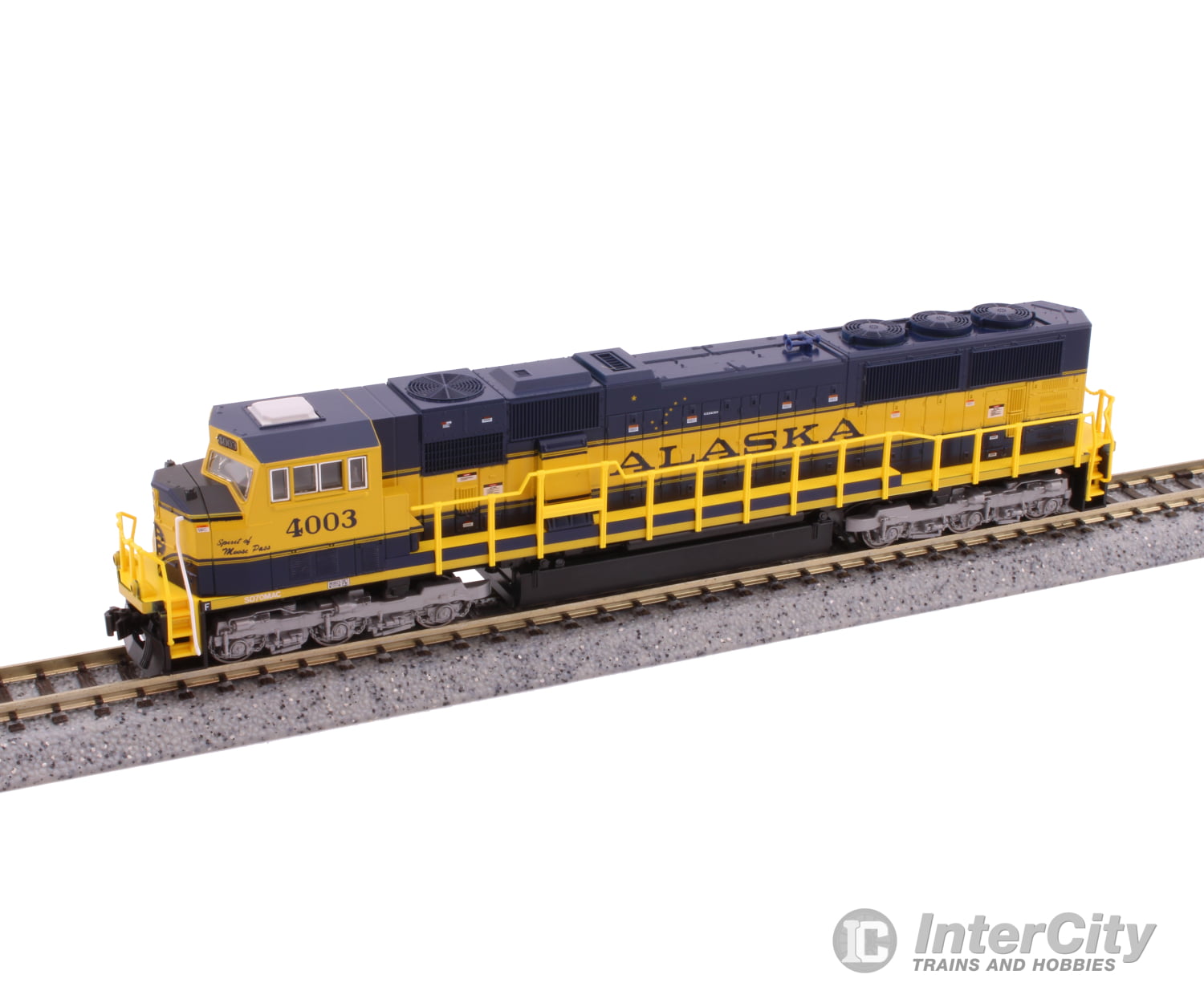 Kato N 1766410 Emd Sd70Mac W/Nose Headlight - Standard Dc Alaska Railroad #4003 Spirit Of Moose