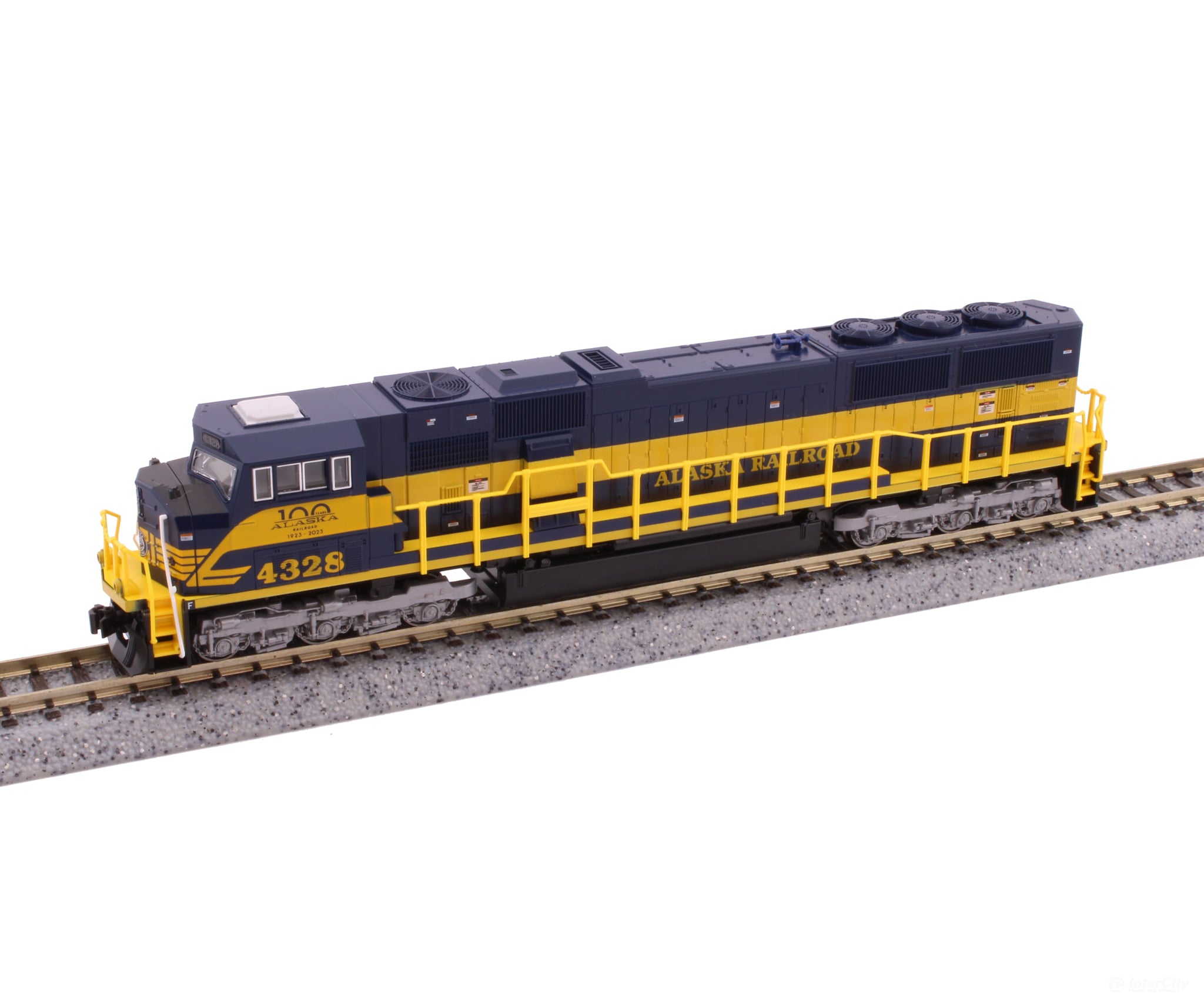 Kato N 1766412 Emd Sd70Mac W/Nose Headlight - Standard Dc Alaska Railroad #4328 100 Years