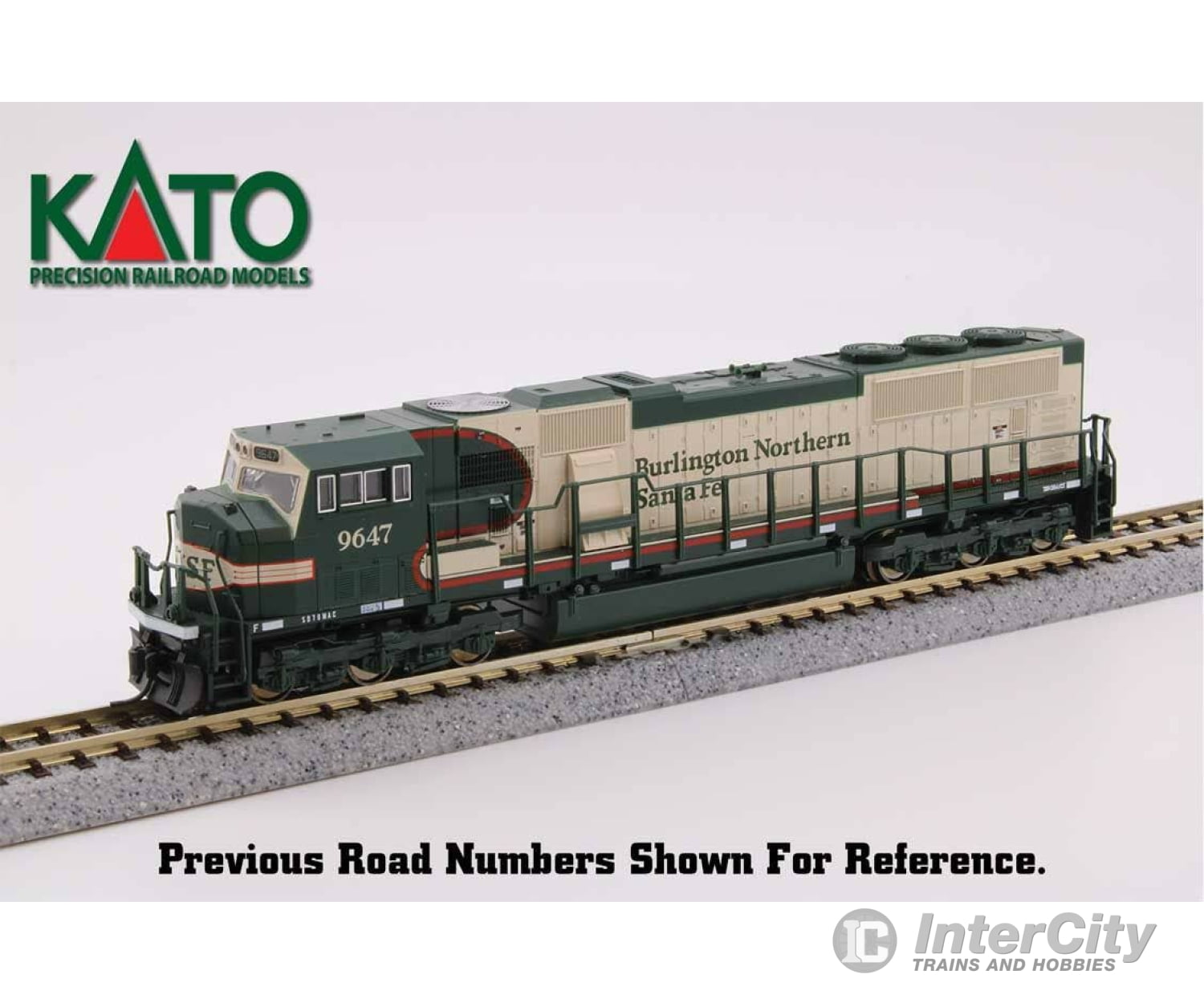 Kato N 1766503 Emd Sd70Mac W/Cab Headlight - Standard Dc Burlington Northern Santa Fe #9647 (Early