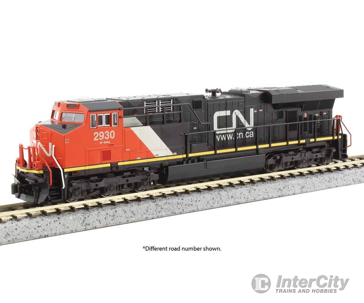 Kato N 1768951DCC GE ES44AC GEVO - DCC - Canadian National #2930 (black red white Website Logo) Locomotives