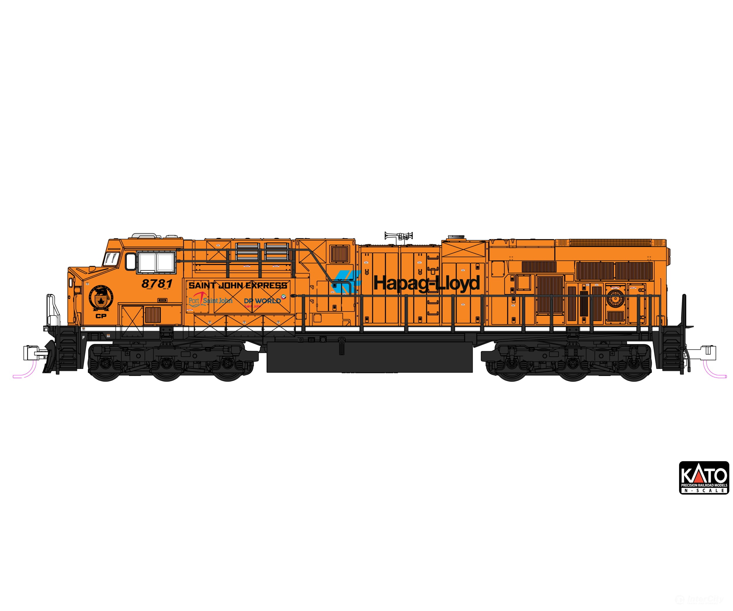Kato N 1768960DCC GE ES44AC GEVO - DCC - Canadian Pacific #8757 (Every Child Matters orange black white) Locomotives