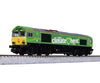 Kato N 17751E DB Cargo Class 66 ’Climate Hero’ Diesel Locomotive (Analog DC) - European Locomotives