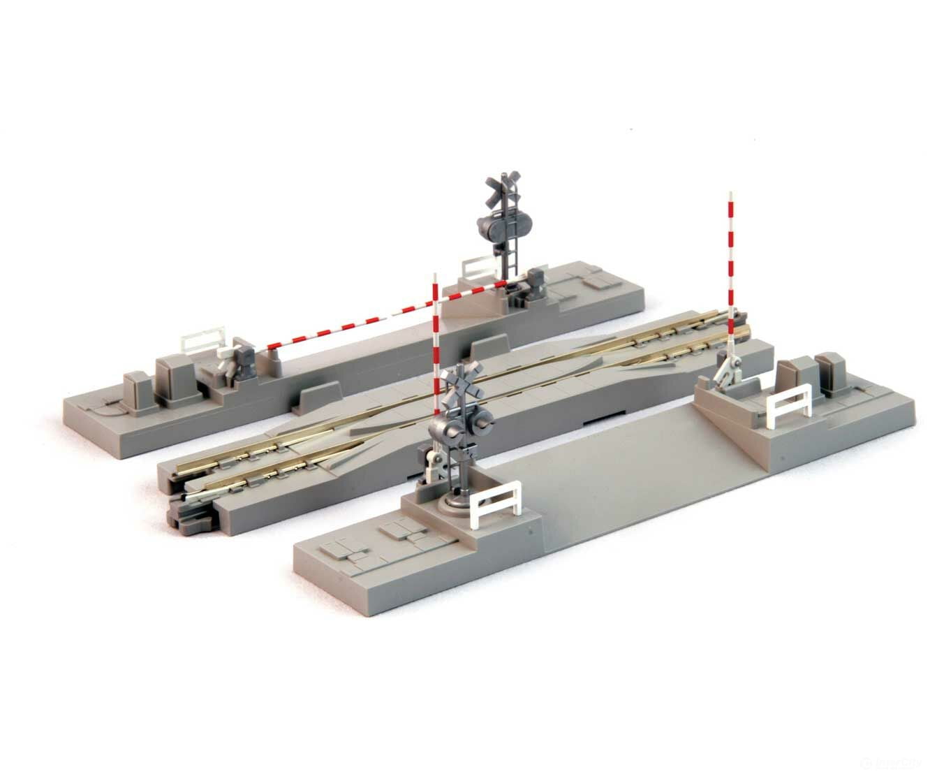 Kato 200271 Crossing Gate And Rerailing Track - Unitrack -- 4-7/8 124Mm Section Signals & Catenary