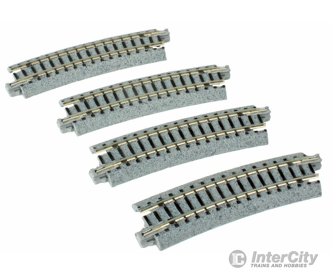 Kato N 20121 Curved Roadbed Track Section - Unitrack -- 15-Degree, 12-3/8" 315mm Radius pkg(4) - Default Title (CH-381-20121)