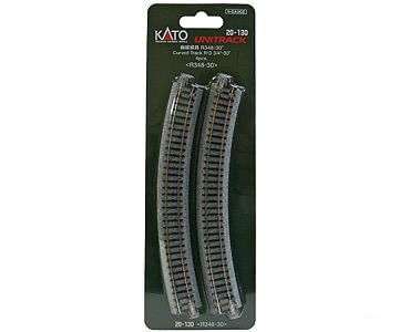 Kato N 20130 Curved Roadbed Track Section - Unitrack -- 30-Degree, 13-3/4" 348mm Radius pkg(4) - Default Title (CH-381-20130)
