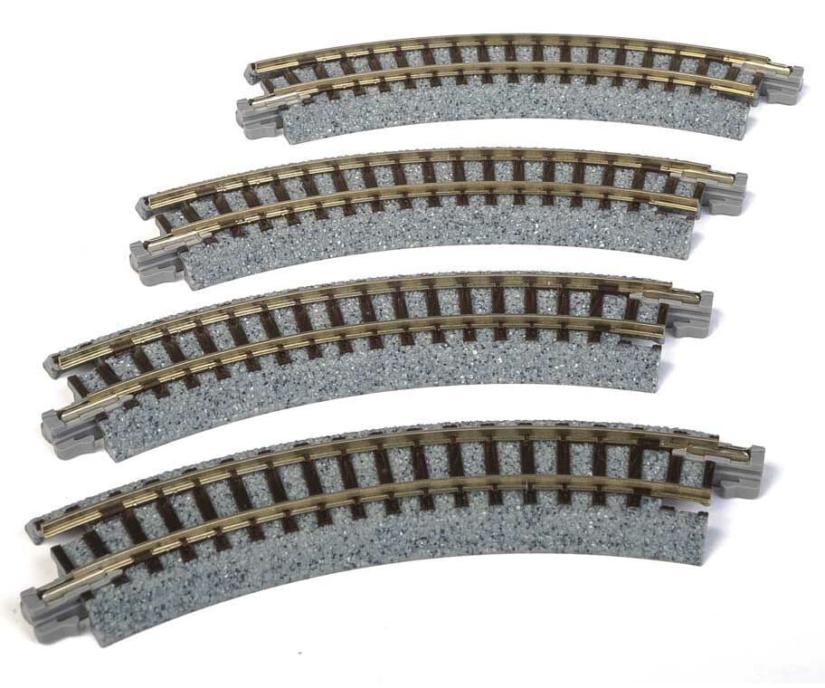 Kato 20176 Compact Curve - Unitrack -- Radius: 4-5/8" 11.7cm pkg(4) - Default Title (IC-381-20176)