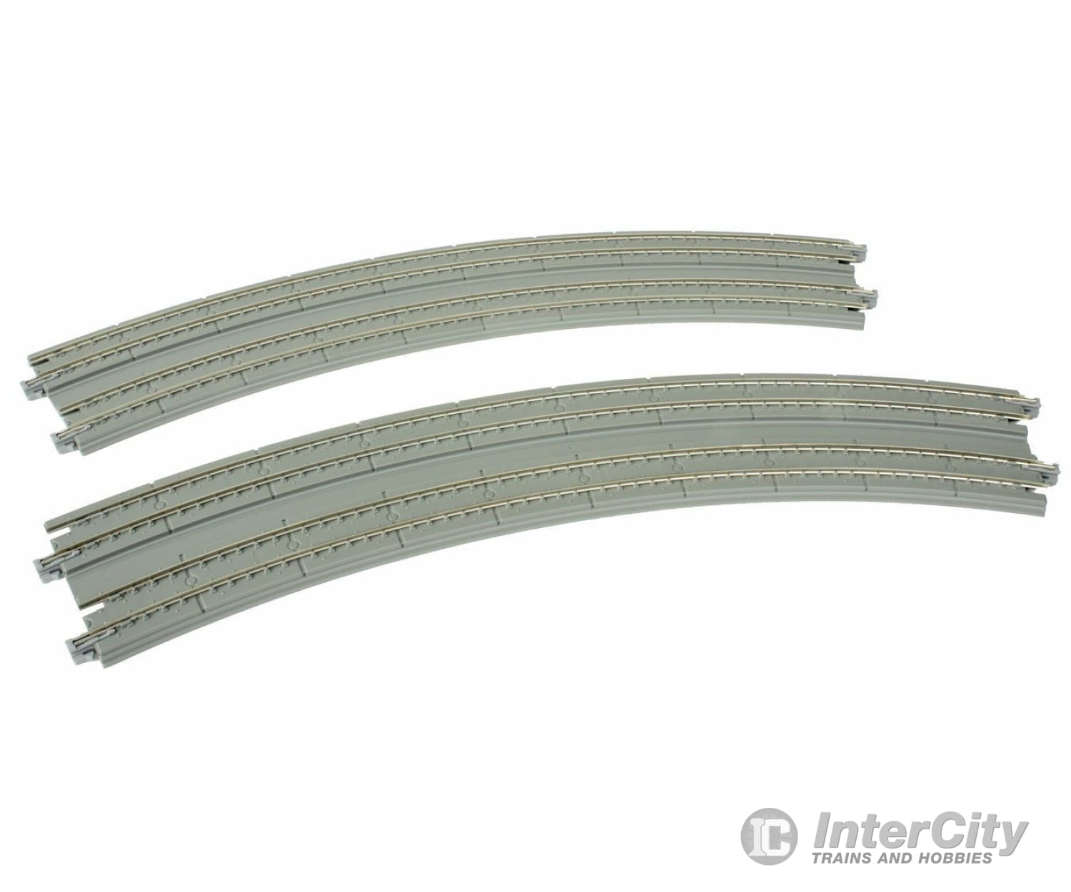 Kato N 20187 Curved Double Concrete Slab Superelevated Track - Unitrack -- 16-3/8 & 15" 414 & 381mm, 45-Degree Easements (1 Left, 1 Right) - Default Title (CH-381-20187)