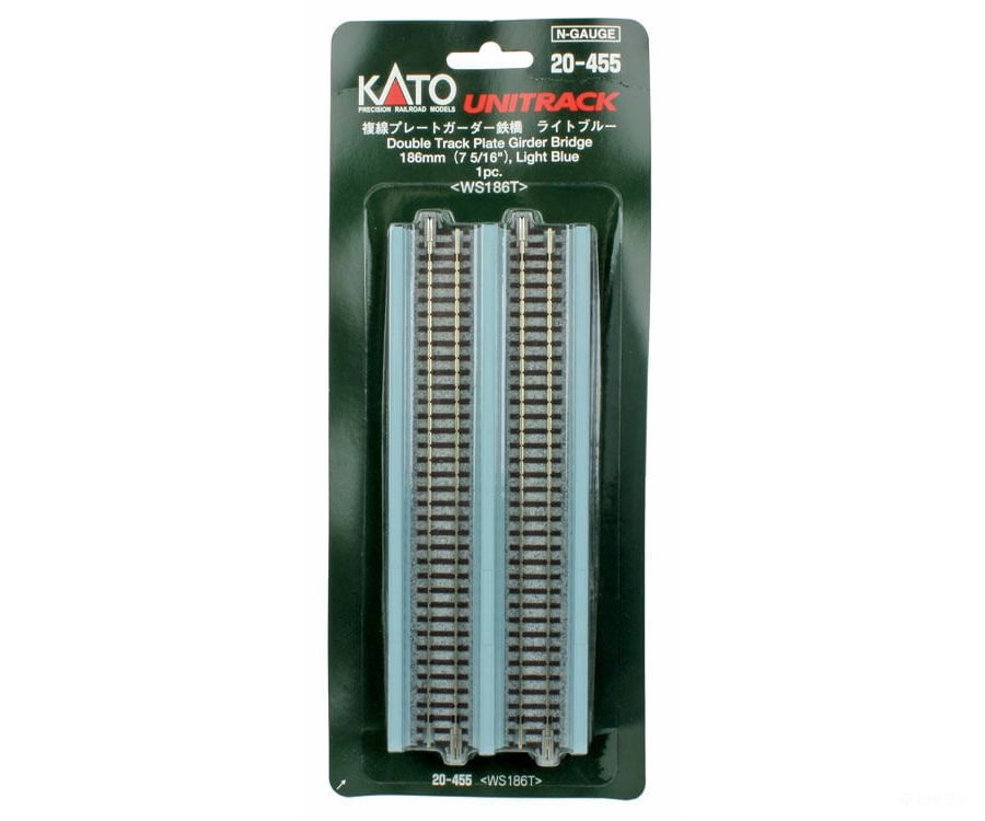 Kato N 20455 Double-Track Plate Girder Bridge -- 7-13/32" 186mm (Light Blue) - Default Title (CH-381-20455)
