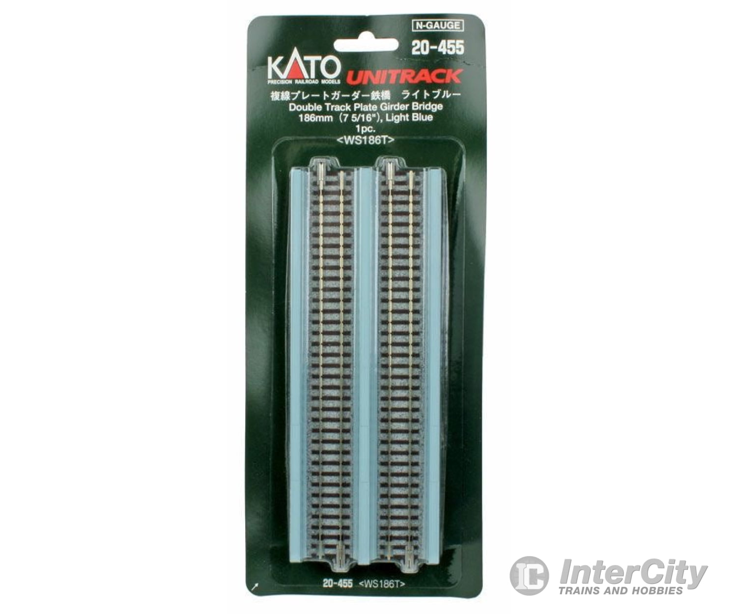 Kato N 20455 Double-Track Plate Girder Bridge -- 7-13/32" 186mm (Light Blue) - Default Title (CH-381-20455)