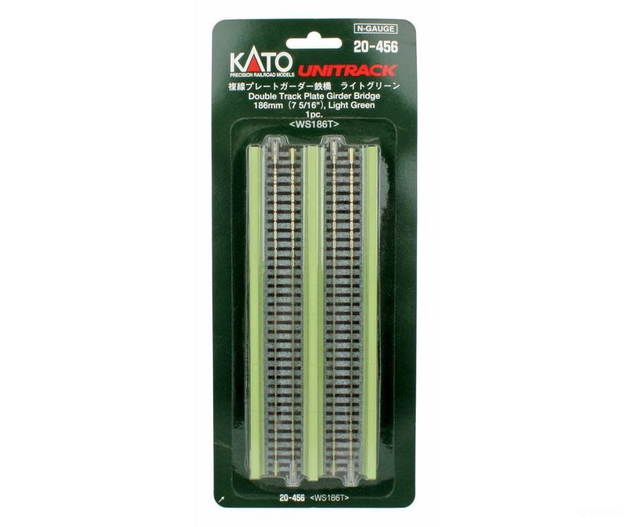 Kato 20456 Double-Track Plate Girder Bridge -- 7-13/32" 186mm (light green) - Default Title (IC-381-20456)