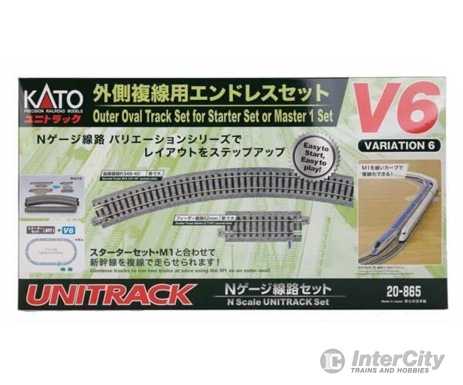 Kato N 20865 V6 Outer Oval Track Set - Unitrack -- Full Oval with 13-3/4" 348mm Radius Curves - Default Title (CH-381-20865)