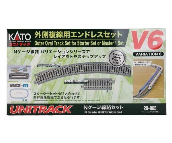Kato N 20865 V6 Outer Oval Track Set - Unitrack -- Full Oval with 13-3/4" 348mm Radius Curves - Default Title (CH-381-20865)