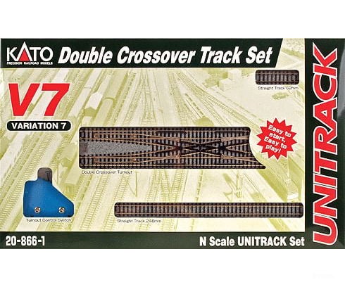 Kato N 208661 Unitrack V7 Set -- Double Crossover Track Set - Default Title (CH-381-208661)