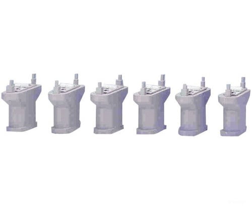 Kato 23019 Double-Track Pier -- Poured - 2 5.1Cm Pkg(6) Track & Turnouts