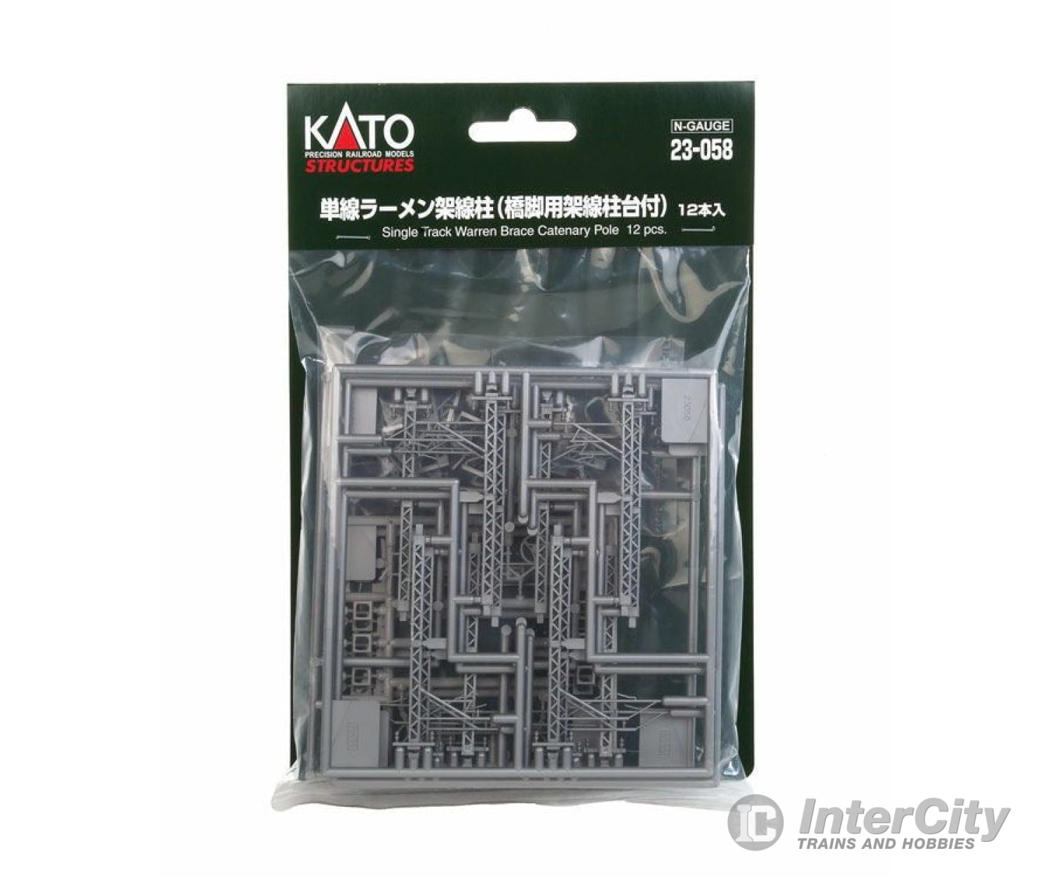 Kato N 23058 Catenary Support Frame for Single-Track Bridge Pier - Default Title (CH-381-23058)