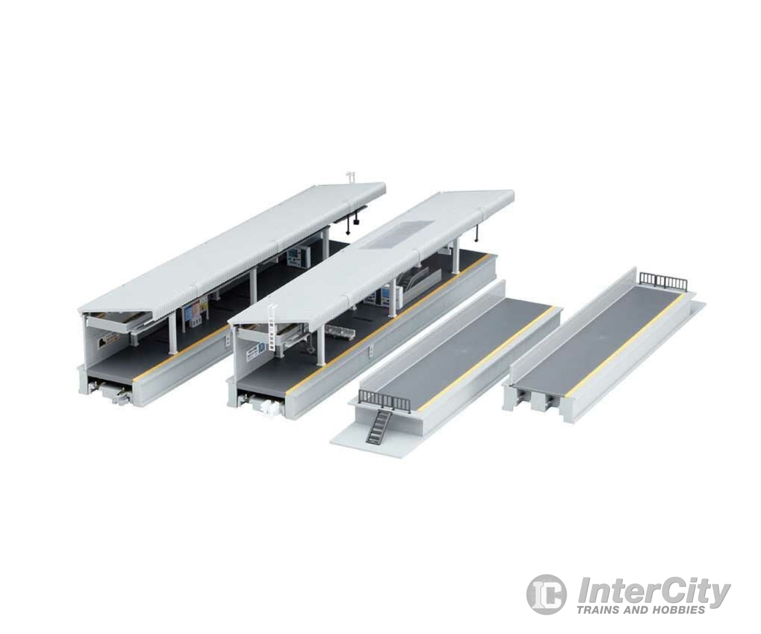 Kato N 23161 One-Sided Suburban Platform DX Set -- Kit - Default Title (CH-381-23161)