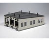 Kato N 23240 Three-Stall Concrete Roundhouse - Kit - 7-7/8’’ 20cm Deep 10-Degree Stalls - Structures
