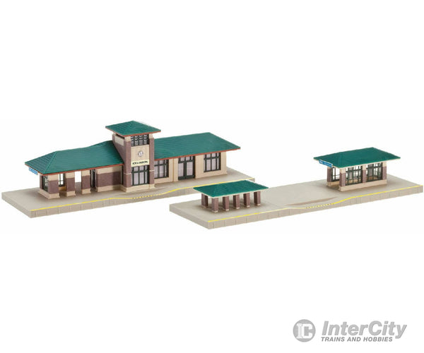 Kato N 31650 North American Suburban Station - Kit - 9-11/16 x 3’’ 24.6 x 7.6cm Structures