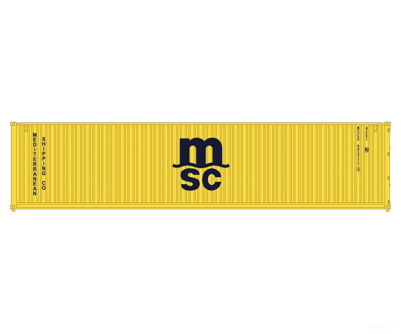 Kato N 80055G 40’ Corrugated Container 2 - Pack - Assembled - - Mediterranean Shipping Msc