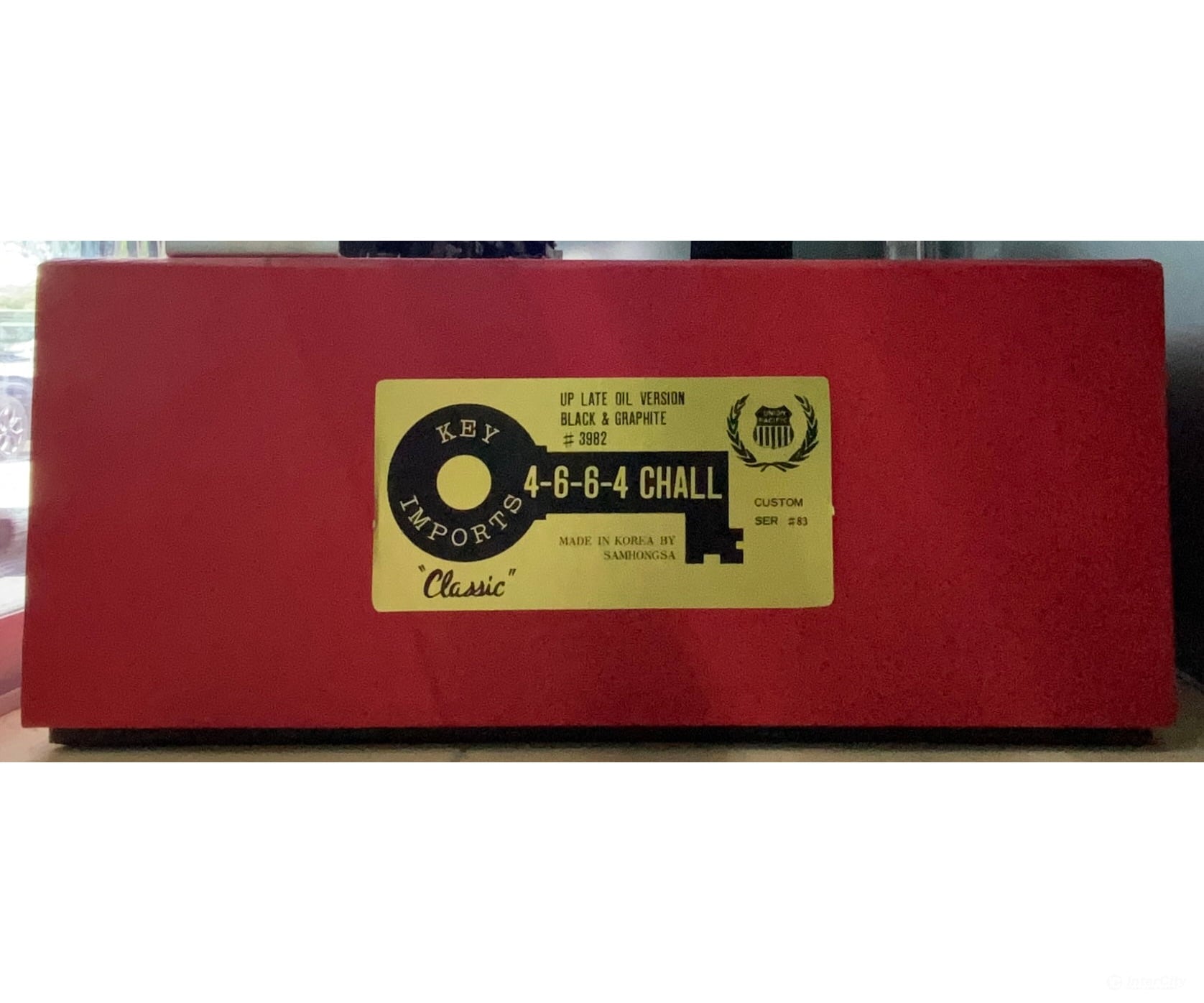 Key Imports O Scale Brass 4-6-6-4 Union Pacific Challenger 4-6-6-4 Late Oil Version Black & Graphite #3982 Locomotives