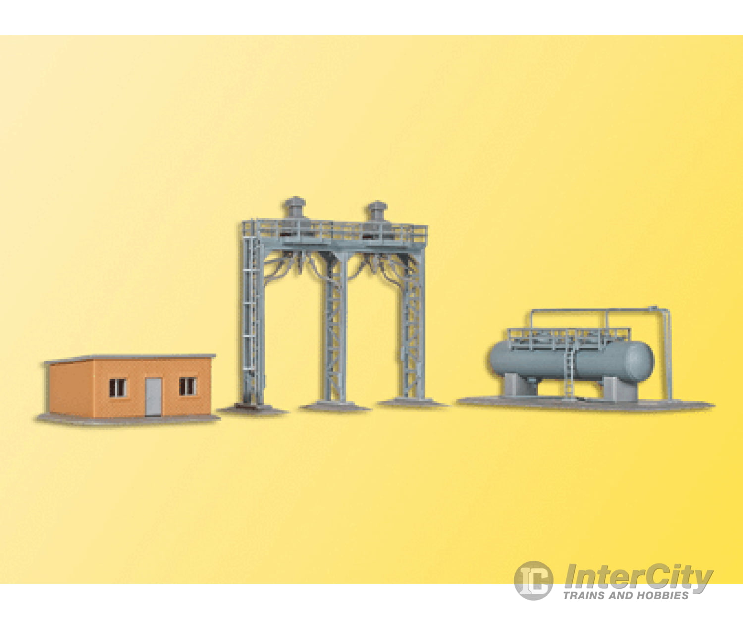 Kibri N 37444 2-Track Sanding & Fuel Tower - Kit (Plastic) Structures